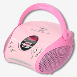 Lenco SCD24 - Radio CD enfant - Stéréo - Boombox - Tuner Radio FM - Ttel Storage - 2 x 1.5W RMS Power - Secteur & Batterie - Ros