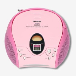 Lenco SCD24 - Radio CD enfant - Stéréo - Boombox - Tuner Radio FM - Ttel Storage - 2 x 1.5W RMS Power - Secteur & Batterie - Ros