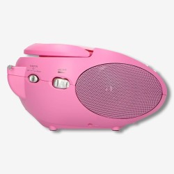 Lenco SCD24 - Radio CD enfant - Stéréo - Boombox - Tuner Radio FM - Ttel Storage - 2 x 1.5W RMS Power - Secteur & Batterie - Ros