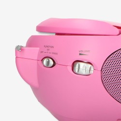 Lenco SCD24 - Radio CD enfant - Stéréo - Boombox - Tuner Radio FM - Ttel Storage - 2 x 1.5W RMS Power - Secteur & Batterie - Ros