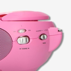 Lenco SCD24 - Radio CD enfant - Stéréo - Boombox - Tuner Radio FM - Ttel Storage - 2 x 1.5W RMS Power - Secteur & Batterie - Ros