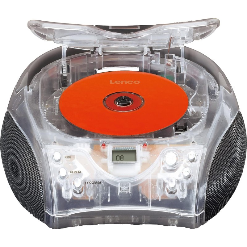 Lenco SCD-24 - Lecteur CD pour Enfants - Radio CD - Chaîne stéréo - Boombox - Tuner Radio FM - Titre - 2 x 1,5 W RMS - Alimentat