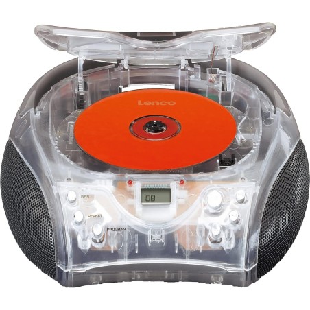 Lenco SCD-24 - Lecteur CD pour Enfants - Radio CD - Chaîne stéréo - Boombox - Tuner Radio FM - Titre - 2 x 1,5 W RMS - Alimentat