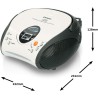 Lenco SCD-24 SCD24 - Lecteur CD pour enfants - Radio CD - Système stéréo - Boombox - Tuner radio FM - Mémoire de piste - Aliment