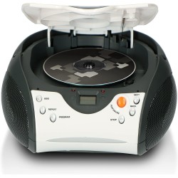 Lenco SCD-24 SCD24 - Lecteur CD pour enfants - Radio CD - Système stéréo - Boombox - Tuner radio FM - Mémoire de piste - Aliment