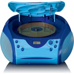Lenco A004467 SCD-24 Kids - Lecteur CD pour Enfants - Radio CD - avec Autocollants - Boombox - Tuner Radio FM - Titres - 2 x 1,5