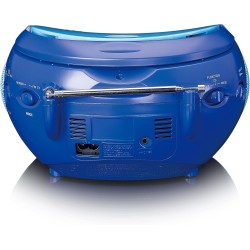 Lenco A004467 SCD-24 Kids - Lecteur CD pour Enfants - Radio CD - avec Autocollants - Boombox - Tuner Radio FM - Titres - 2 x 1,5