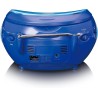 Lenco A004467 SCD-24 Kids - Lecteur CD pour Enfants - Radio CD - avec Autocollants - Boombox - Tuner Radio FM - Titres - 2 x 1,5