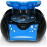 Lenco Radio Lecteur CD SCD-24 pour Enfant Chaîne Stéréo Prise Casque Aux in - Écran LCD - Batterie et Alimentation électrique - 