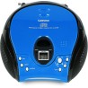 Lenco Radio Lecteur CD SCD-24 pour Enfant Chaîne Stéréo Prise Casque Aux in - Écran LCD - Batterie et Alimentation électrique - 