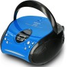 Lenco Radio Lecteur CD SCD-24 pour Enfant Chaîne Stéréo Prise Casque Aux in - Écran LCD - Batterie et Alimentation électrique - 