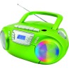 soundmaster SCD5800GR Radio-Lecteur CD FM USB, Cassette, Radiocassette avec Microphone Vert