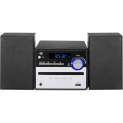 Trevi HCX 10F6, Stéréo Hi FI, Système Stéréo Maison, Tuner Radio Numérique, 30 Stations FM Stockables, Lecteur CD et MP3, Écran 