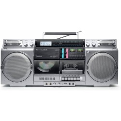 Bmi enceinte portable hifi muse m-380 gbs ghetto blaster enregistreur de cassette cd radio fm bleutooth - 80w - écran lcd