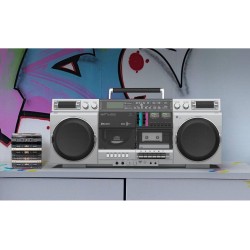 Bmi enceinte portable hifi muse m-380 gbs ghetto blaster enregistreur de cassette cd radio fm bleutooth - 80w - écran lcd