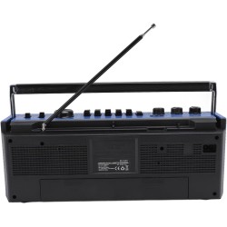 Boombox à cassette, boombox rétro bleuooth avec entrée usb, sd et aux 3,5 mm, lecteur et enregistreur de cassettes am fm sw (ble