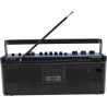 Boombox à cassette, boombox rétro bleuooth avec entrée usb, sd et aux 3,5 mm, lecteur et enregistreur de cassettes am fm sw (ble