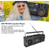 Boombox à cassette, boombox rétro blueooth avec entrée usb, sd et aux 3,5 mm, lecteur et enregistreur de cassettes am fm sw (noi
