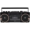 Boombox à cassette, boombox rétro blueooth avec entrée usb, sd et aux 3,5 mm, lecteur et enregistreur de cassettes am fm sw (noi