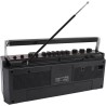Boombox à cassette, boombox rétro blueooth avec entrée usb, sd et aux 3,5 mm, lecteur et enregistreur de cassettes am fm sw (noi