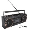 Boombox à cassette, boombox rétro blueooth avec entrée usb, sd et aux 3,5 mm, lecteur et enregistreur de cassettes am fm sw (noi
