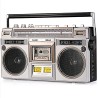 Boombox bleutooth rétro street des années 80, lecteur de cassettes boombox bleutooth rétro avec radio am / fm et amplification d