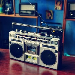 Boombox bleutooth rétro street des années 80, lecteur de cassettes boombox bleutooth rétro avec radio am / fm et amplification d