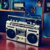 Boombox bleutooth rétro street des années 80, lecteur de cassettes boombox bleutooth rétro avec radio am / fm et amplification d
