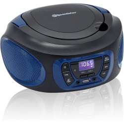 Roadstar CDR-365U/BL Radio CD Portable Numerique FM PLL, Lecteur CD, CD-R, CD-RW, MP3, Port USB, Stereo, AUX-in, Sortie Casque, 