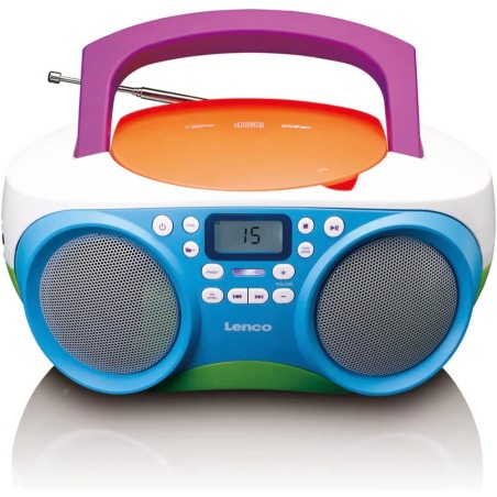 Lenco SCD-41 - Lecteur CD pour enfants - Radio CD - Chaîne stéréo - Boombox - Radio FM - Port USB - MP3 - Puissance 2 x 1 W RMS 