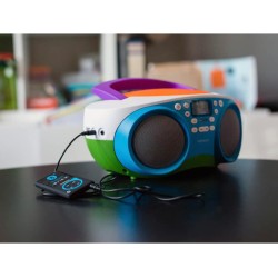 Lenco SCD-41 - Lecteur CD pour enfants - Radio CD - Chaîne stéréo - Boombox - Radio FM - Port USB - MP3 - Puissance 2 x 1 W RMS 