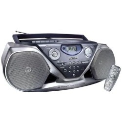 Poste Radio CD Cassette Audio Vintage, Lecteur Tuner Radio FM, Enceinte sans Fil
