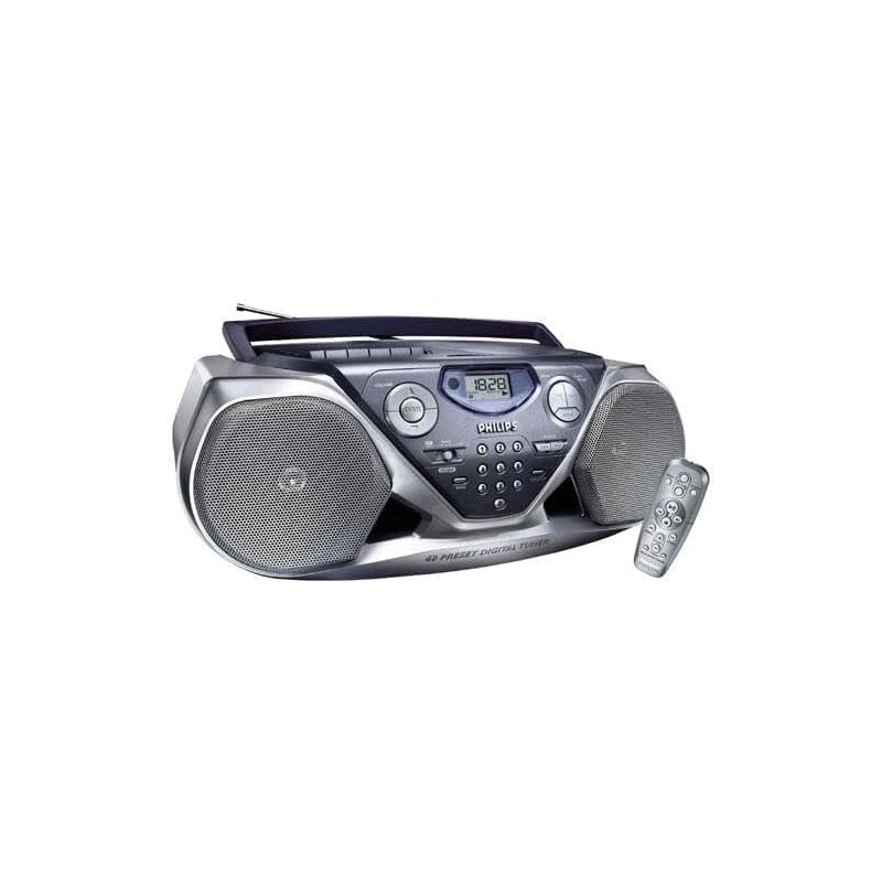 Poste Radio CD Cassette Audio Vintage, Lecteur Tuner Radio FM, Enceinte sans Fil