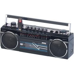 Auvisio enregistreur cassette : boombox rétro avec lecteur cassette, radio, usb, sd & bleutooth, 8 w (enregistreur cassette rétr