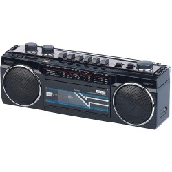 Auvisio enregistreur cassette : boombox rétro avec lecteur cassette, radio, usb, sd & bleutooth, 8 w (enregistreur cassette rétr