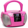 Auna harper - cd boombox, lecteur cd, fonction bleutooth, lecteur de cassettes, tuner radio fm, entrée aux, port usb, affichage 