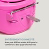 Auna harper - cd boombox, lecteur cd, fonction bleutooth, lecteur de cassettes, tuner radio fm, entrée aux, port usb, affichage 