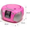 Auna harper - cd boombox, lecteur cd, fonction bleutooth, lecteur de cassettes, tuner radio fm, entrée aux, port usb, affichage 