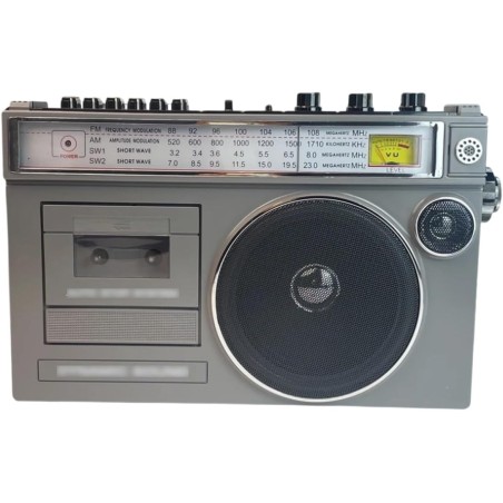 Cassette RéTro Style AnnéEs 80 avec Radio Am/Fm,Lecteur Cassette Boombox Retro,Enregistreur de Bande RéTro,Fonction de Transcrip
