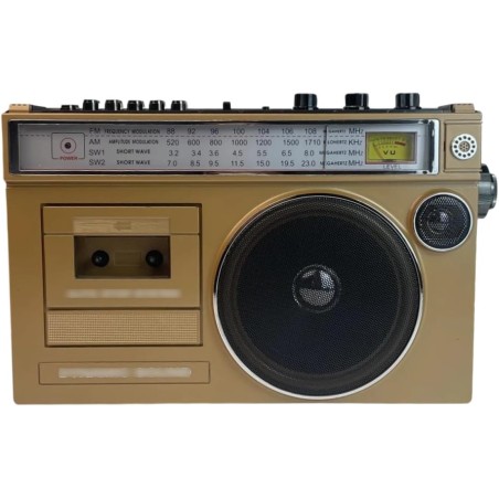 Cassette rétro style années 80 avec radio am/fm,lecteur cassette boombox retro,enregistreur de bande rétro,fonction de transcrip