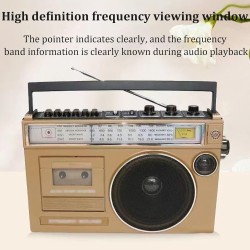 Cassette rétro style années 80 avec radio am/fm,lecteur cassette boombox retro,enregistreur de bande rétro,fonction de transcrip
