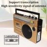 Cassette RéTro Style AnnéEs 80 avec Radio Am/Fm,Lecteur Cassette Boombox Retro,Enregistreur de Bande RéTro,Fonction de Transcrip