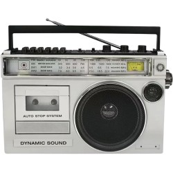 Cassette rétro style années 80 avec radio am/fm,lecteur cassette boombox retro,enregistreur de bande rétro,fonction de transcrip