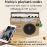 Cassette rétro style années 80 avec radio am/fm,lecteur cassette boombox retro,enregistreur de bande rétro,fonction de transcrip