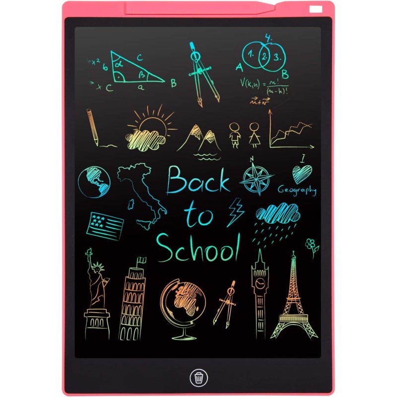 Ardoise magique,rosecat tablette dessin enfant 12 pouces tablette d'écriture lcd cadeau fille 2 3 4 5 6 7 ans jouet bebe garcon 