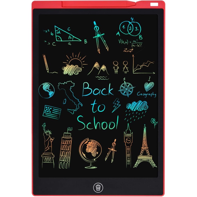 12 pouces tablette d'écriture lcd colorée,rosecat tableau magique tablette dessin enfant jouets pour jouet enfant 2 3 4 5 6 7 an
