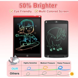 12 pouces tablette d'écriture lcd colorée,rosecat tableau magique tablette dessin enfant jouets pour jouet enfant 2 3 4 5 6 7 an