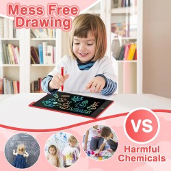 12 pouces tablette d'écriture lcd colorée,rosecat tableau magique tablette dessin enfant jouets pour jouet enfant 2 3 4 5 6 7 an