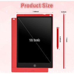12 pouces tablette d'écriture lcd colorée,rosecat tableau magique tablette dessin enfant jouets pour jouet enfant 2 3 4 5 6 7 an