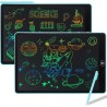 Tablette D'écriture LCD 15 Pouces-2 Pack,LCD Tablette Dessin avec Ecran Coloré,Bloc D'écriture Effaçable avec des Autocollants D